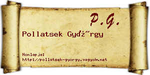 Pollatsek György névjegykártya